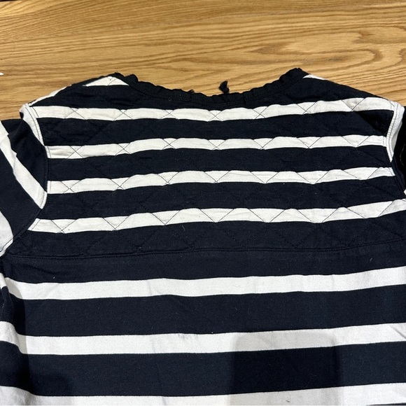 MAISON SCOTCH/  SCOTCH AND SODA LACE UP STRIPPED LONG SLEEVE TEE-1 - Picture 13 of 13